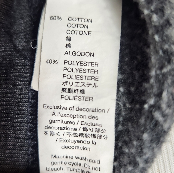 GAP Dark Gray Flag Print Hoodie Size M - Picture 5 of 6